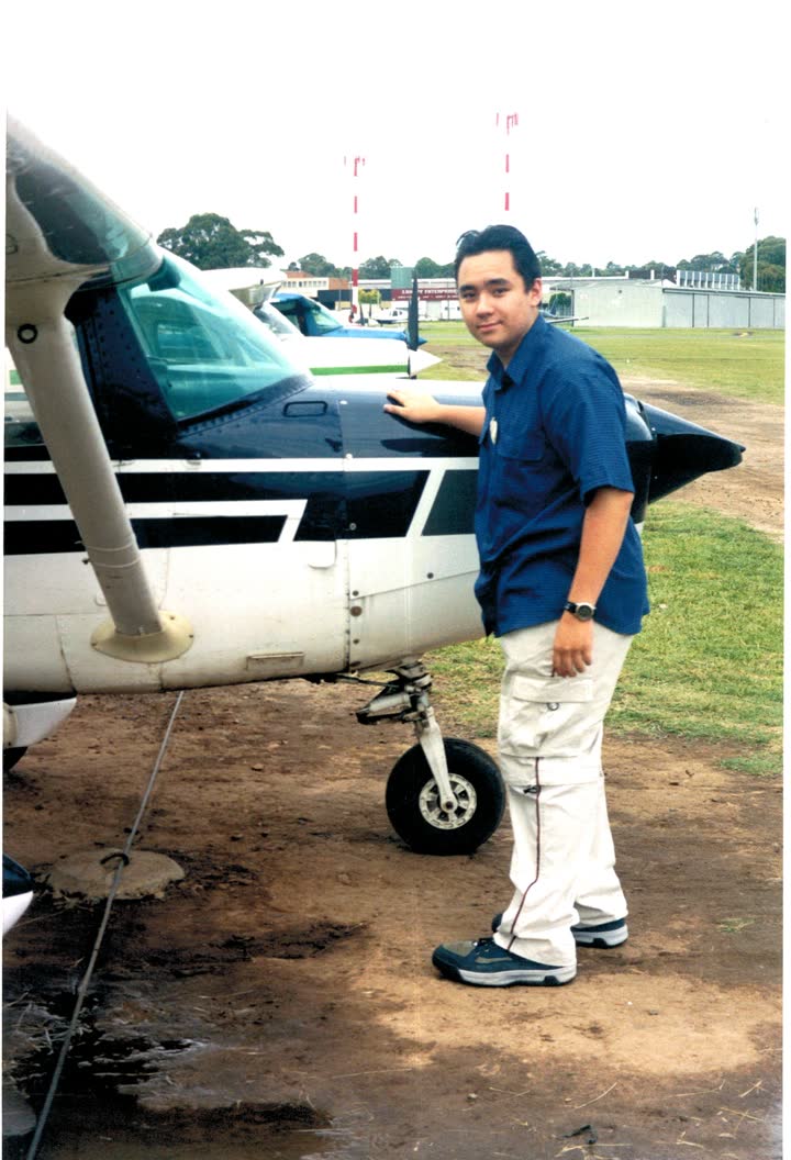 Matt as a teenager with a Cessna 152